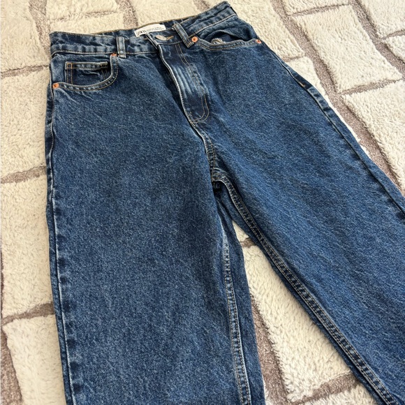 Zara blue jeans straight leg - high waist - Picture 2 of 4